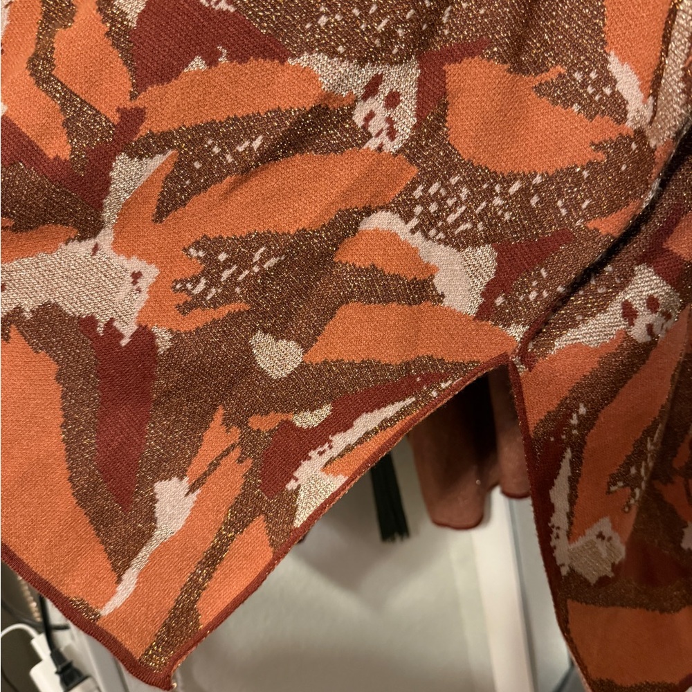 Entro Orange and Brown Cowl Neck Sweater - Picture 2 of 4